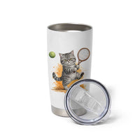 Funny Grumpy Cat Tennis Player Tumbler Cup Gift For Tennis Fans - Wonder Print Shop
