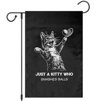 Funny Cat Plays Tennis Garden Flag Just A Kitty Who Smashes Balls - Wonder Print Shop