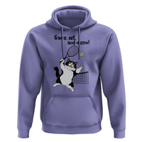 Funny Chubby Cat Tennis Hoodie Game Set And Meow - Wonder Print Shop