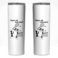 Funny Chubby Cat Tennis Skinny Tumbler Game Set And Meow - Wonder Print Shop