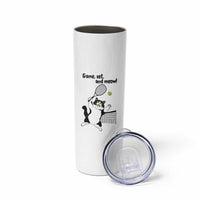 Funny Chubby Cat Tennis Skinny Tumbler Game Set And Meow - Wonder Print Shop