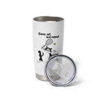 Funny Chubby Cat Tennis Tumbler Cup Game Set And Meow - Wonder Print Shop
