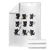 Funny Tennis Game Day Cat Throw Blanket Tennis Player Gift - Wonder Print Shop