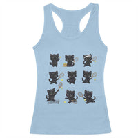 Funny Tennis Game Day Cat Racerback Tank Top Tennis Player Gift - Wonder Print Shop
