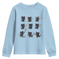 Funny Tennis Game Day Cat Youth Sweatshirt Tennis Player Gift - Wonder Print Shop