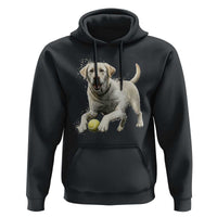 Cute Yellow Labrador Retriever With Tennis Ball Hoodie - Wonder Print Shop