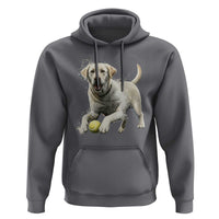 Cute Yellow Labrador Retriever With Tennis Ball Hoodie - Wonder Print Shop
