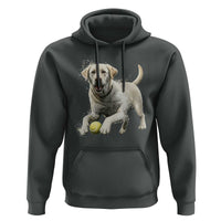 Cute Yellow Labrador Retriever With Tennis Ball Hoodie - Wonder Print Shop