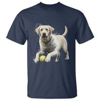 Cute Yellow Labrador Retriever With Tennis Ball T Shirt - Wonder Print Shop