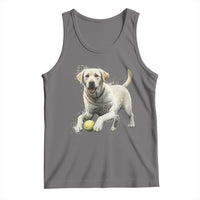 Cute Yellow Labrador Retriever With Tennis Ball Tank Top - Wonder Print Shop