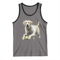 Cute Yellow Labrador Retriever With Tennis Ball Tank Top - Wonder Print Shop