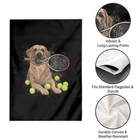 Funny Labrador Dog Playing Tennis Ball Garden Flag Pet Lover Gift - Wonder Print Shop
