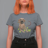 Funny Labrador Dog Playing Tennis Ball T Shirt For Women Pet Lover Gift - Wonder Print Shop