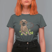 Funny Labrador Dog Playing Tennis Ball T Shirt For Women Pet Lover Gift - Wonder Print Shop