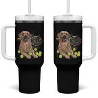 Funny Labrador Dog Playing Tennis Ball Tumbler With Handle Pet Lover Gift - Wonder Print Shop