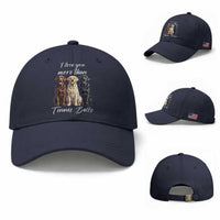 Funny Labrador Tennis Lover Baseball Cap I Love You More Than Tennis Ball