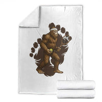 Funny Bigfoot Tennis Player Throw Blanket Folklore Cryptid Gift - Wonder Print Shop