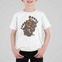 Funny Bigfoot Tennis Player T Shirt For Kid Folklore Cryptid Gift - Wonder Print Shop