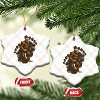 Funny Bigfoot Tennis Player Ceramic Ornament Folklore Cryptid Gift - Wonder Print Shop