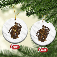 Funny Bigfoot Tennis Player Ceramic Ornament Folklore Cryptid Gift - Wonder Print Shop