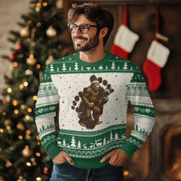 Funny Bigfoot Tennis Player Ugly Christmas Sweater Folklore Cryptid Gift - Wonder Print Shop