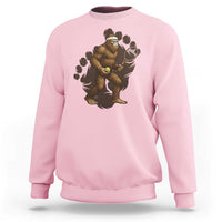 Funny Bigfoot Tennis Player Sweatshirt Folklore Cryptid Gift - Wonder Print Shop