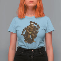 Funny Bigfoot Tennis Player T Shirt For Women Folklore Cryptid Gift - Wonder Print Shop