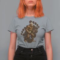 Funny Bigfoot Tennis Player T Shirt For Women Folklore Cryptid Gift - Wonder Print Shop