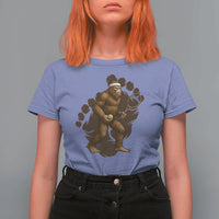 Funny Bigfoot Tennis Player T Shirt For Women Folklore Cryptid Gift - Wonder Print Shop