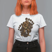 Funny Bigfoot Tennis Player T Shirt For Women Folklore Cryptid Gift - Wonder Print Shop