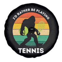 Id Rather Be Playing Tennis Spare Tire Cover Vintage Retro Bigfoot Tennis Player Gift - Wonder Print Shop