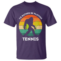Id Rather Be Playing Tennis T Shirt Vintage Retro Bigfoot Tennis Player Gift - Wonder Print Shop