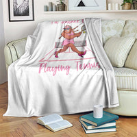 Funny Sexy Bigfoot Playing Tennis Throw Blanket Gift For Girls - Wonder Print Shop