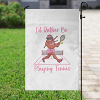Funny Sexy Bigfoot Playing Tennis Garden Flag Gift For Girls - Wonder Print Shop