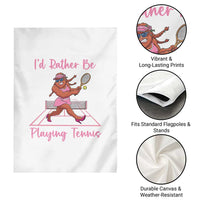 Funny Sexy Bigfoot Playing Tennis Garden Flag Gift For Girls - Wonder Print Shop