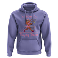 Funny Sexy Bigfoot Playing Tennis Hoodie Gift For Girls - Wonder Print Shop