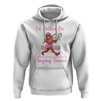 Funny Sexy Bigfoot Playing Tennis Hoodie Gift For Girls - Wonder Print Shop