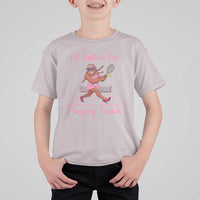 Funny Sexy Bigfoot Playing Tennis T Shirt For Kid Gift For Girls - Wonder Print Shop