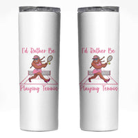 Funny Sexy Bigfoot Playing Tennis Skinny Tumbler Gift For Girls - Wonder Print Shop