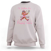 Funny Sexy Bigfoot Playing Tennis Sweatshirt Gift For Girls - Wonder Print Shop