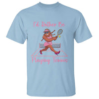 Funny Sexy Bigfoot Playing Tennis T Shirt Gift For Girls - Wonder Print Shop