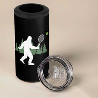 Funny Sasquatch Tennis Player 4 in 1 Can Cooler Tumbler Folklore Cryptid Gift - Wonder Print Shop