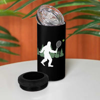 Funny Sasquatch Tennis Player 4 in 1 Can Cooler Tumbler Folklore Cryptid Gift - Wonder Print Shop