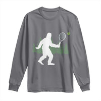 Funny Sasquatch Tennis Player Long Sleeve Shirt Folklore Cryptid Gift - Wonder Print Shop