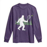 Funny Sasquatch Tennis Player Long Sleeve Shirt Folklore Cryptid Gift - Wonder Print Shop