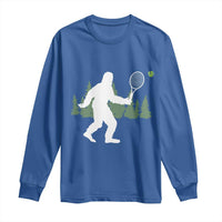 Funny Sasquatch Tennis Player Long Sleeve Shirt Folklore Cryptid Gift - Wonder Print Shop