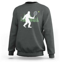 Funny Sasquatch Tennis Player Sweatshirt Folklore Cryptid Gift - Wonder Print Shop