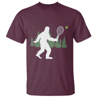 Funny Sasquatch Tennis Player T Shirt Folklore Cryptid Gift - Wonder Print Shop