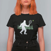 Funny Sasquatch Tennis Player T Shirt For Women Folklore Cryptid Gift - Wonder Print Shop