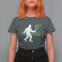 Funny Sasquatch Tennis Player T Shirt For Women Folklore Cryptid Gift - Wonder Print Shop